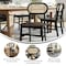 Flash Furniture Jacob Cane Rattan Dining and Event Chairs w/Solid Wood Frame and Seat, Natural/Black, 2PK SK-220902-NATBLK-GG - alternate 10